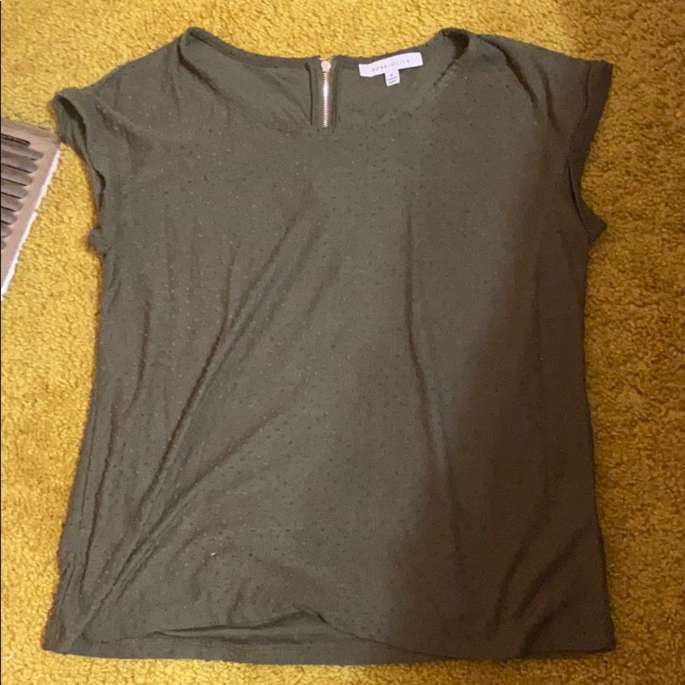 Green top by rose and olive size medium